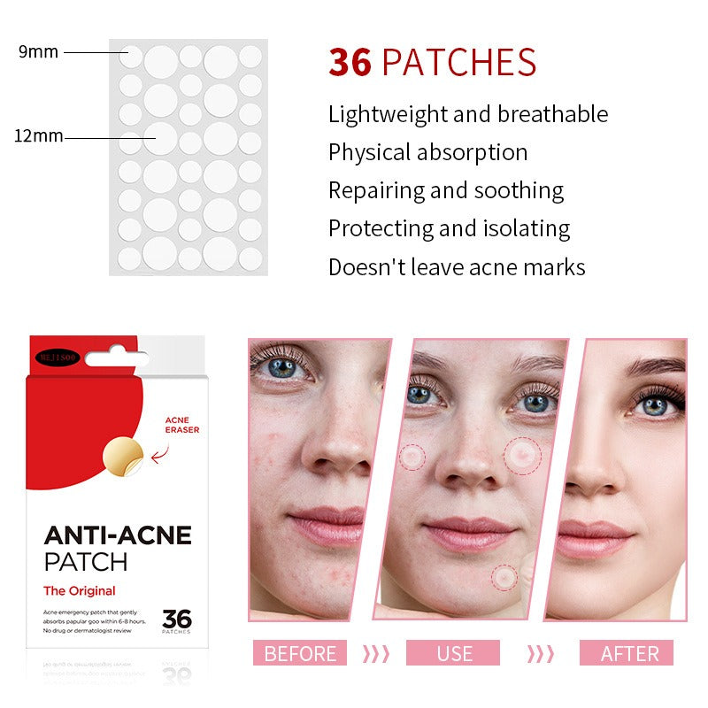 Acne Patch 36 Patches Hydrocolloid Invisible Healing for Spot Spots Treatment