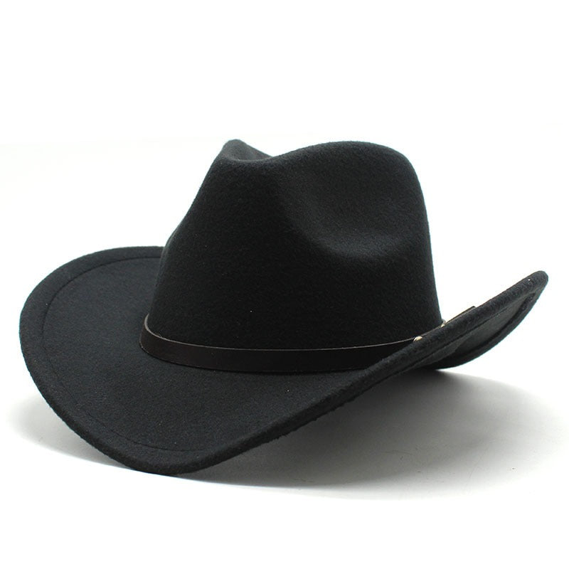Western US Denim and Felt Equestrian Jazz Hat for Horseback Riders Unisex Fit