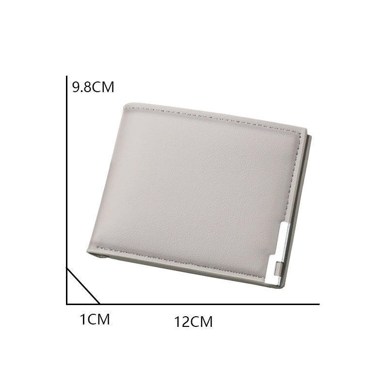 Men's Slim Wallet Multi Card Holder Driver License Slot RFID Blocking Leather