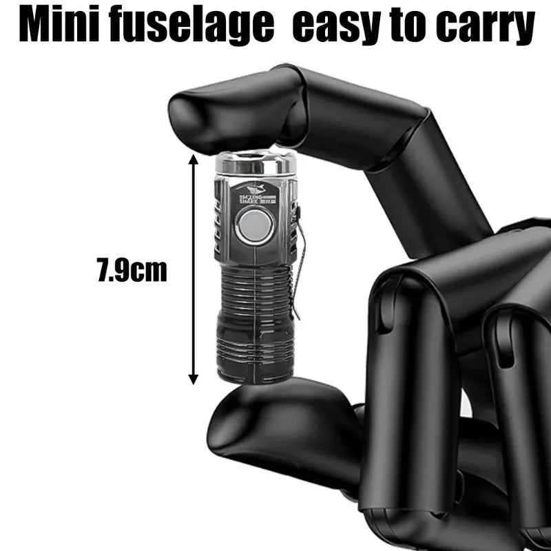 USB Rechargeable LED Flashlight Portable Multi-Mode Torch for Camping Fishing