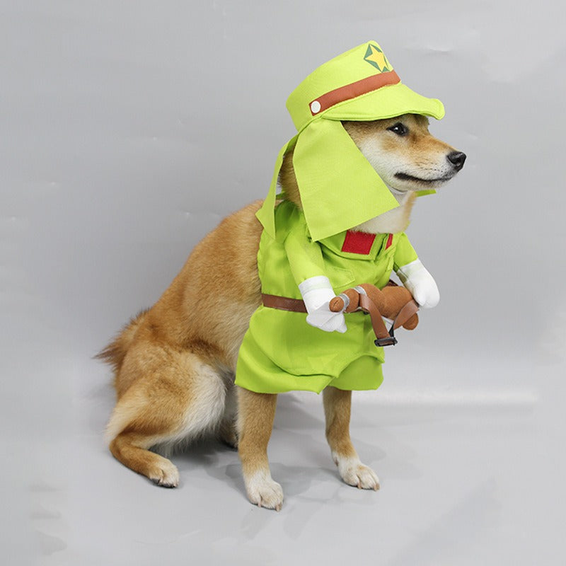 Funny Pet Costume for Halloween Shiba Inu Cat Dog Transformation Outfit