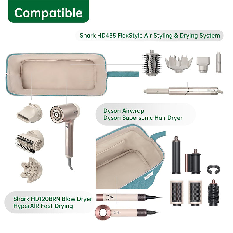 Travel Case for Dyson Airwrap & Shark FlexStyle Hair Dryer Tools Bag Organizer