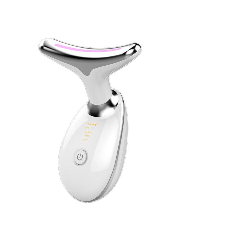 Neck Skin Revitalization Device LED Light Vibration Wrinkle Reduction Therapy