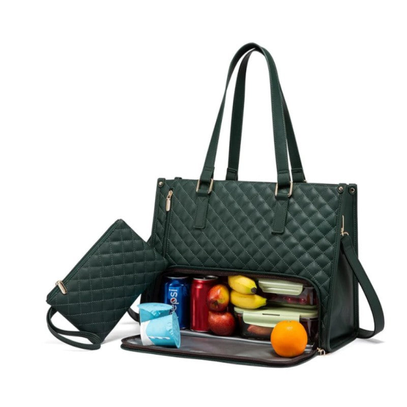 Insulated Tote Bag 15.6 Inch Laptop Storage Temperature Control Water Resistant