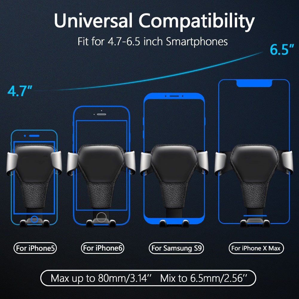 Gravity Car Holder Air Vent Clip Mobile Phone Stand Universal Dashboard Mount
