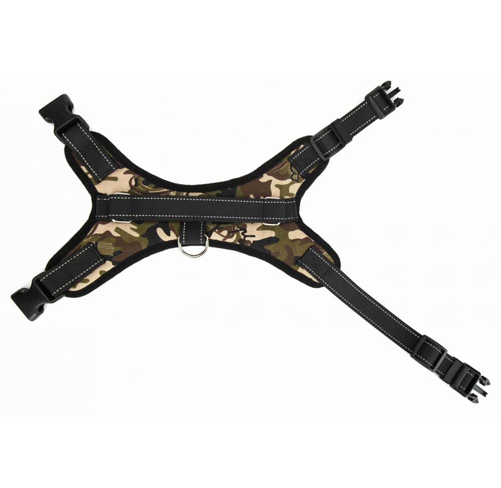 Adjustable Dog Harness Handle Large & Small Pet Supplies No-Pull Red Black Camo