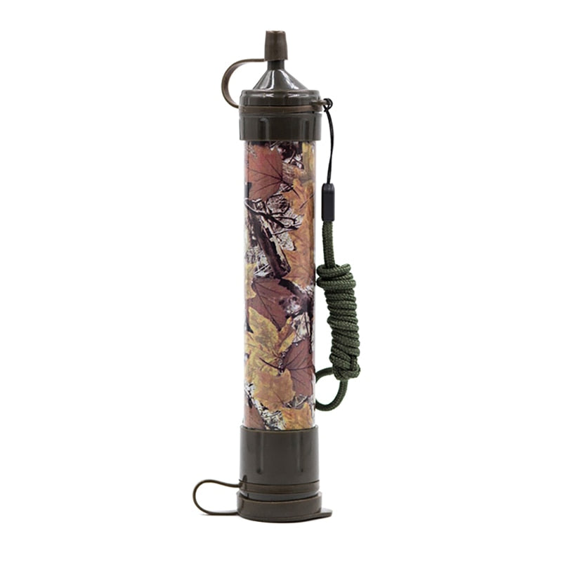 Portable Water Filter Straw Survival Emergency Gear Outdoor Purification Tool