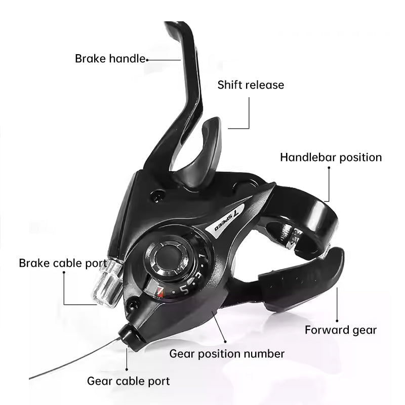 21-Speed Mountain Bike Shifter Brake Set Trekking Gear Enhanced Riding Control