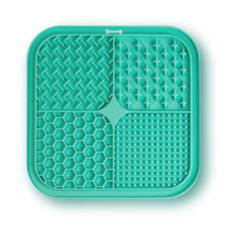 Silicone Pet Licking Mat Slow Feeder Suction Cup Anti-Choke Dish Dog Cat Bowl