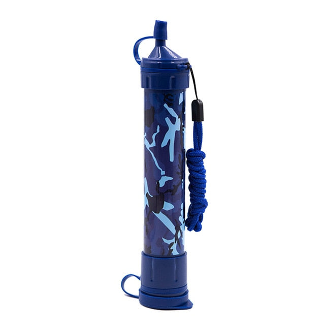 Portable Water Filter Straw Survival Emergency Gear Outdoor Purification Tool