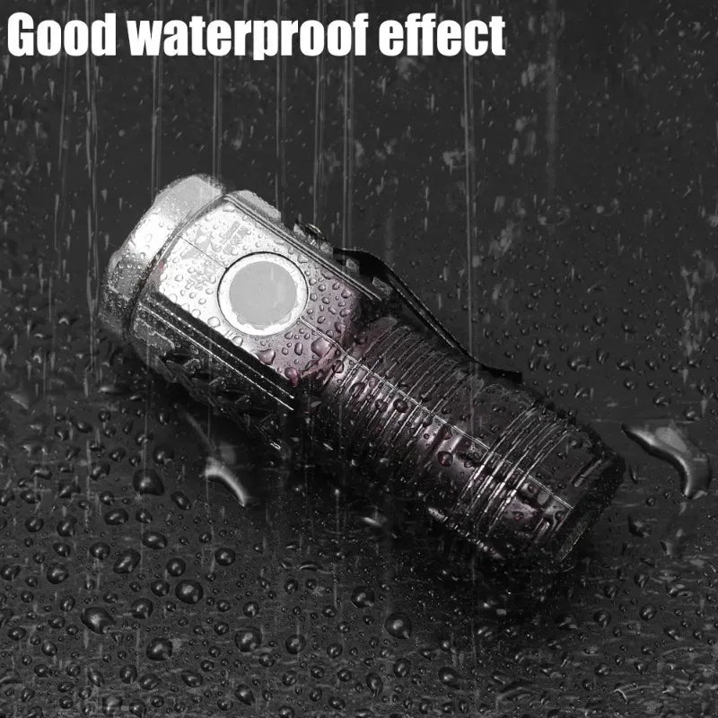 USB Rechargeable LED Flashlight Portable Multi-Mode Torch for Camping Fishing
