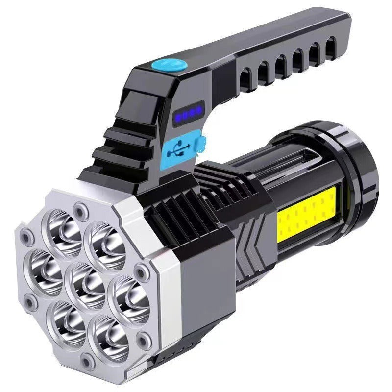 USB Rechargeable LED Flashlight High Power COB Handheld Torch Waterproof Outdoor