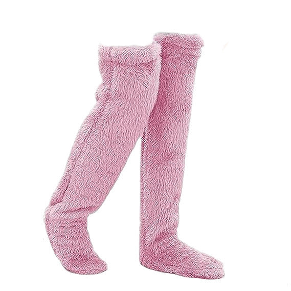 Ultra-Warm Plush Leg Warmers Long Socks Unisex Thick Thermal Knee Pads 13 Colours