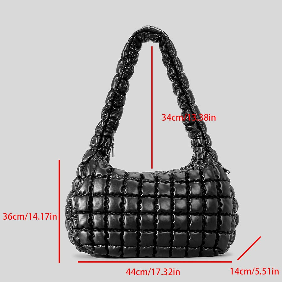 Trendy Women's Quilted PU Leather Shoulder Bag Handbag for Women Fashion