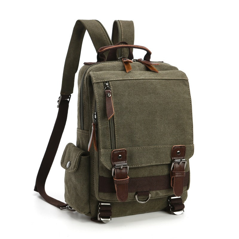 Men's Women's Canvas Backpack Travel Shoulder Bag Laptop Rucksack School Bags