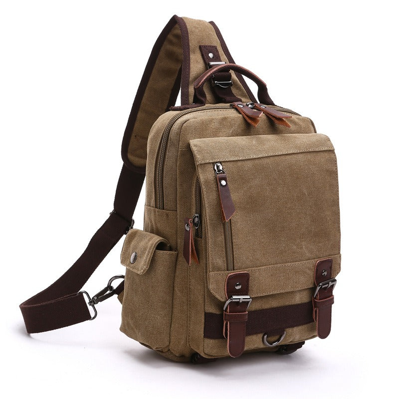 Men's Women's Canvas Backpack Travel Shoulder Bag Laptop Rucksack School Bags