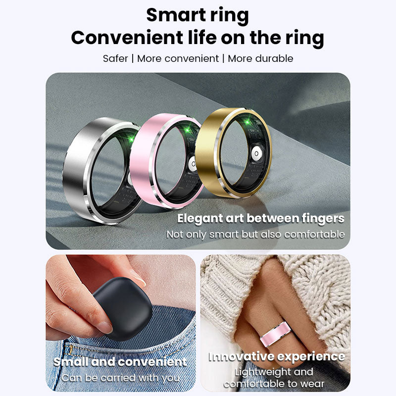 Smart Ring Fitness Tracker Heart Rate Sleep Blood Oxygen For Xiaomi IOS Android Gesture Control