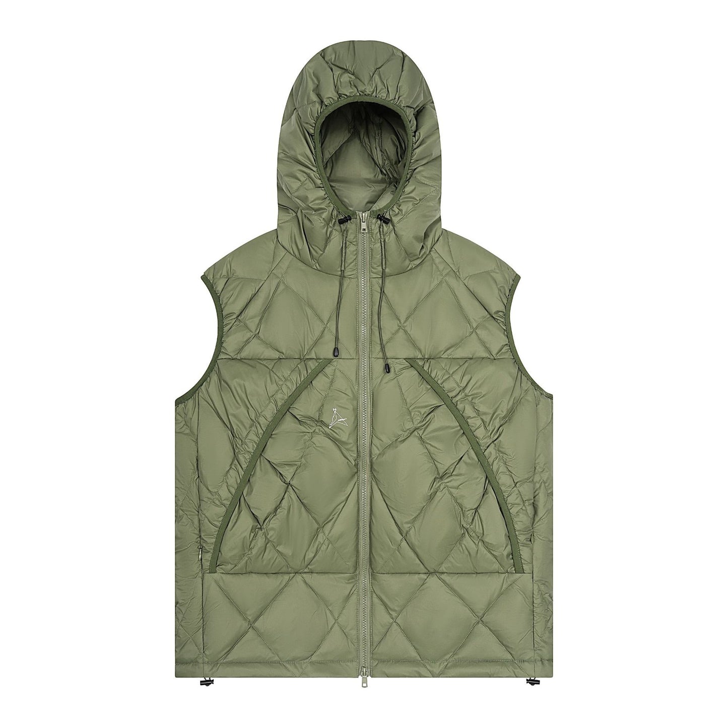 Men's Insulated Hooded Winter Vest - Thick Down Padding for Outdoor Activities