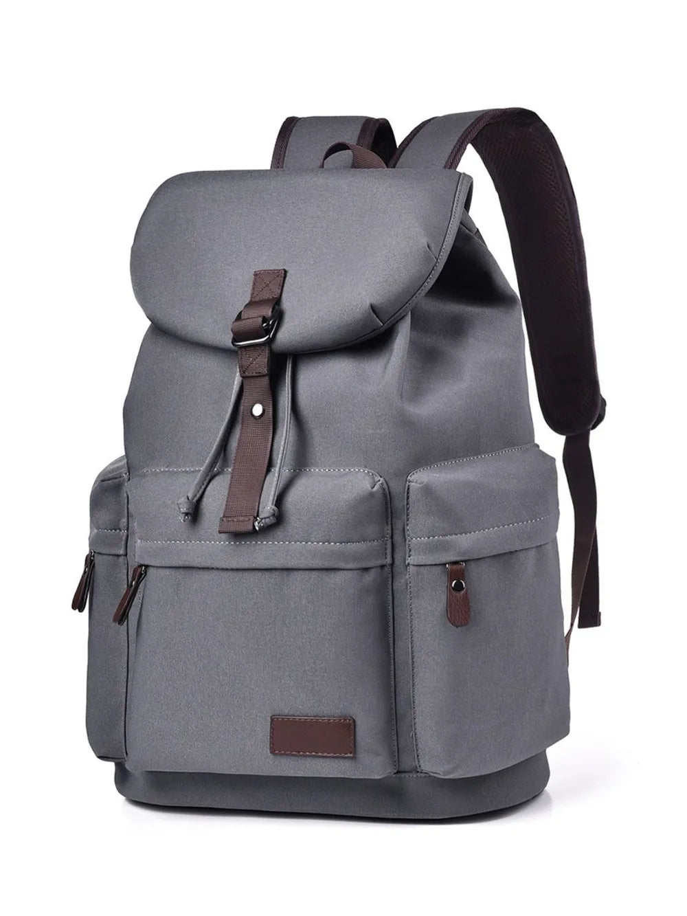 Adjustable Strap Canvas Backpack Multi Pockets Durable School Travel Rucksack