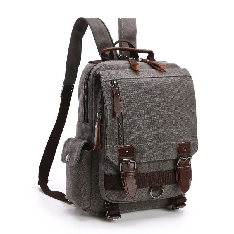 Men's Women's Canvas Backpack Travel Shoulder Bag Laptop Rucksack School Bags