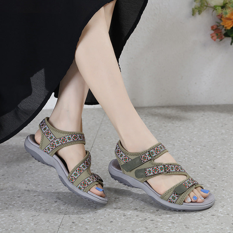 Womens Velcro Sports Sandals Summer Breathable TPR Sole Lightweight Size 35–42