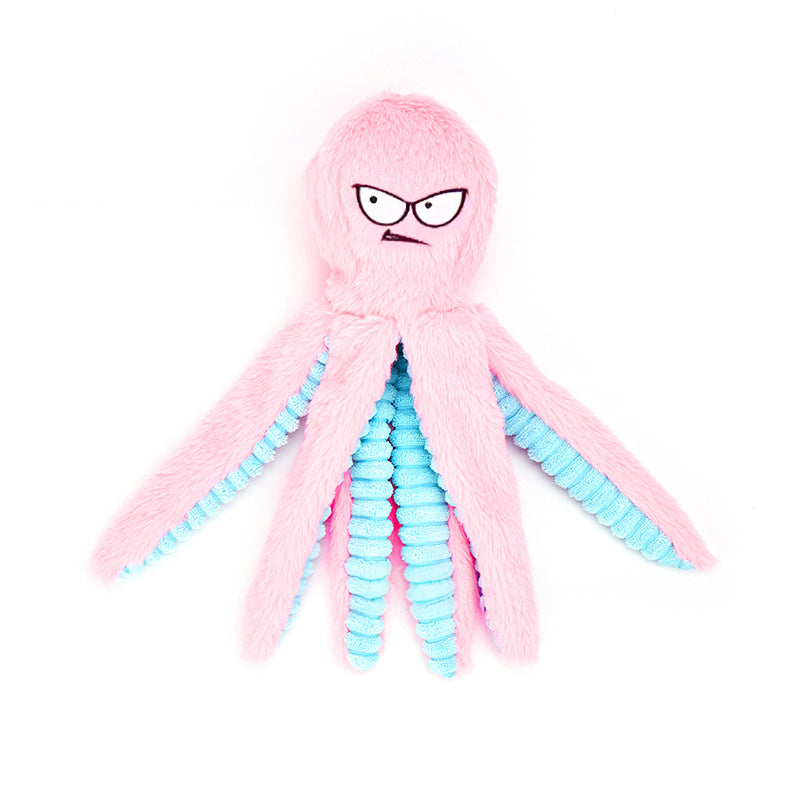 Indestructible Squeaky Plush Dog Toy Octopus Chew Resistant Pet Puppy Soft Gift