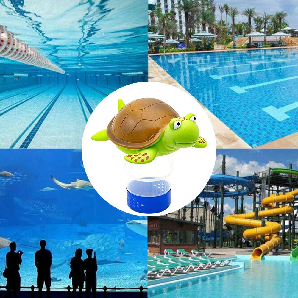 Vinyl Turtle Pool Chlorine Dispenser 3 Inch Tablet Floating Storage Capacity
