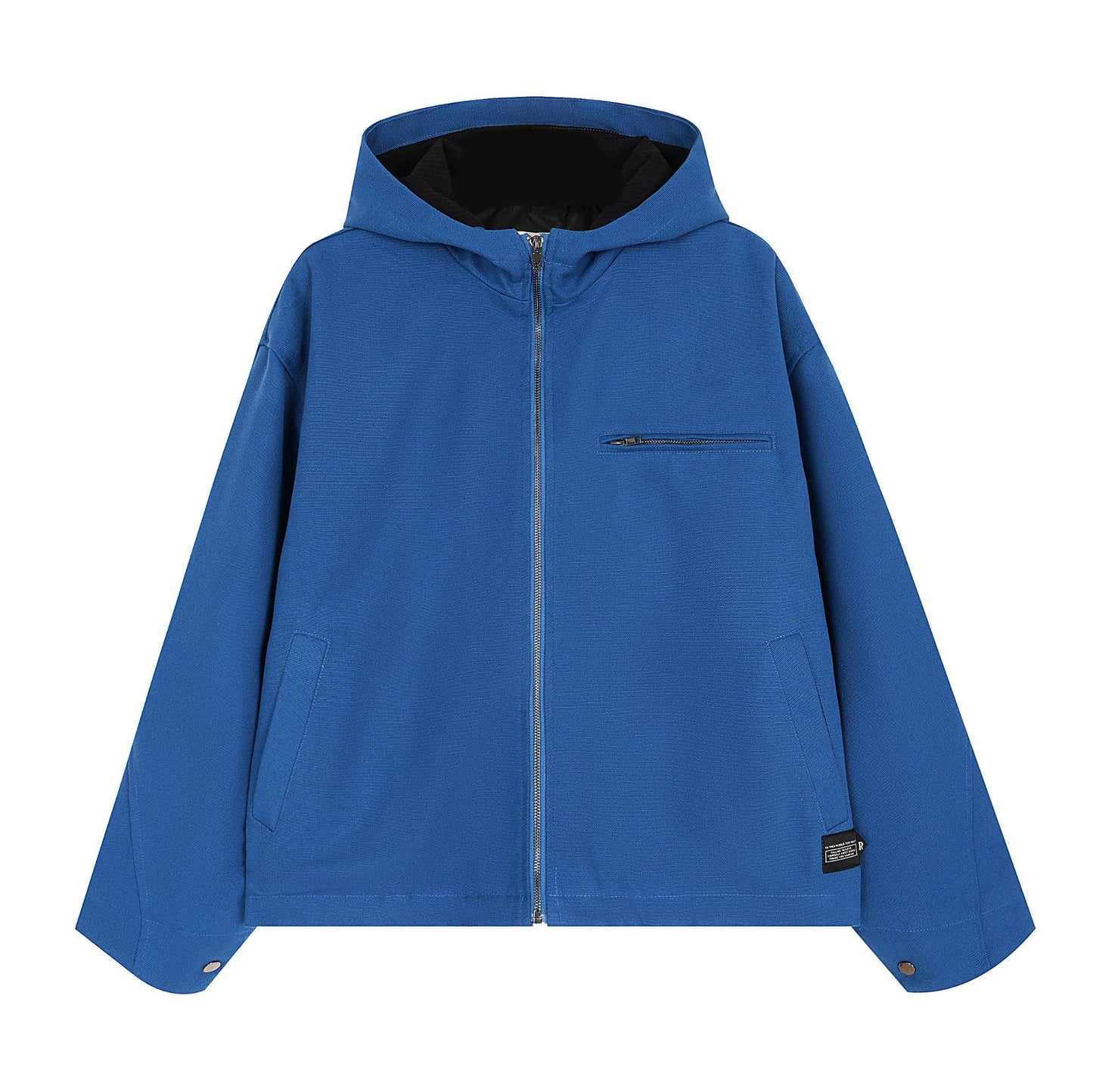Unisex Retro Deconstructed Hooded Jacket for Casual Autumn Winter Outdoor Use