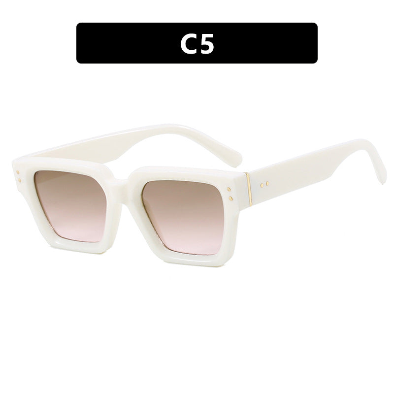 Retro Square Sunglasses UV400 Protection Lightweight Durable Polycarbonate Lens