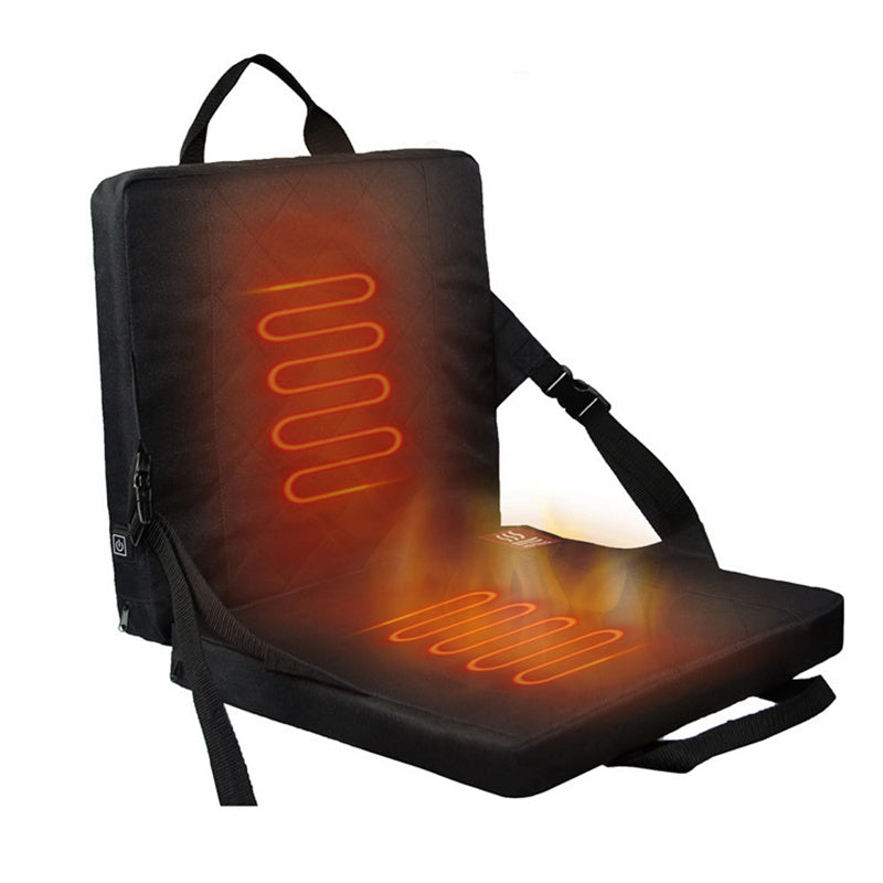 Heated Outdoor Seat Cushion with Adjustable Heat for Camping and Fishing Trips
