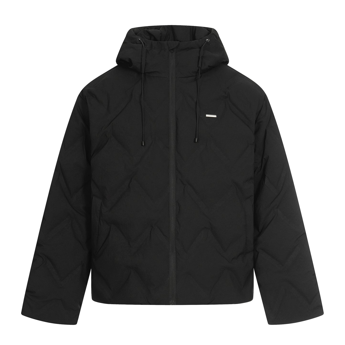Mens Plaid Hooded Down Jacket Winter Warm Casual Insulated Loose Fit Outerwear