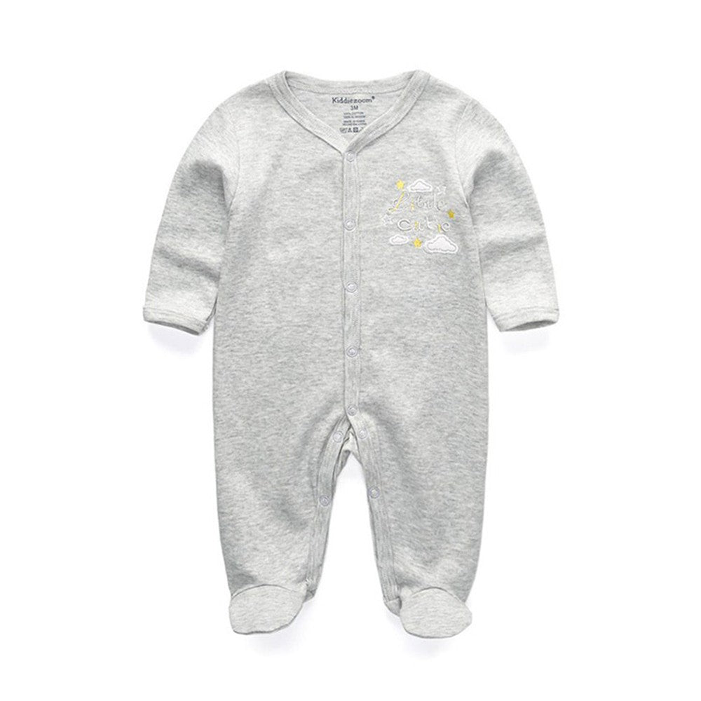 Newborn 100% Cotton Baby Jumpsuit | Neutral Infant Sleepwear | Ages 0-12 Months