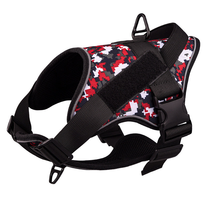 Tactical Dog Harness Vest Reflective Military Style Medium Large Dogs