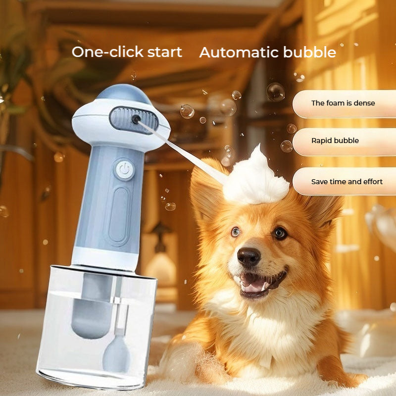 Automatic Pet Shower Foaming Machine Dog Cat Bubble Bath Cleanser Grooming Tool