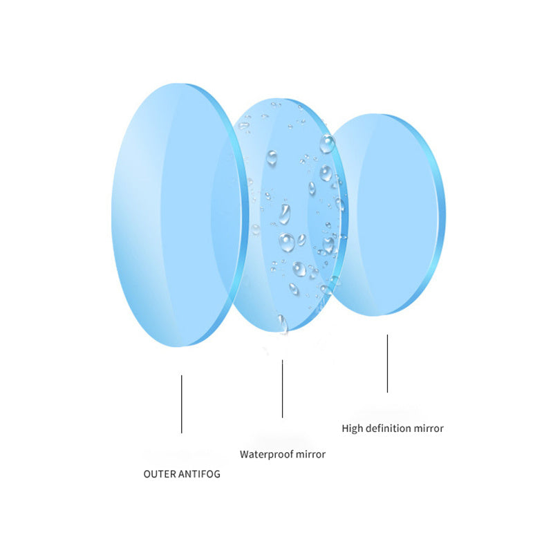 Tempered Glass Diving Goggles UV Shield Adjustable Silicone Strap Comfort Fit