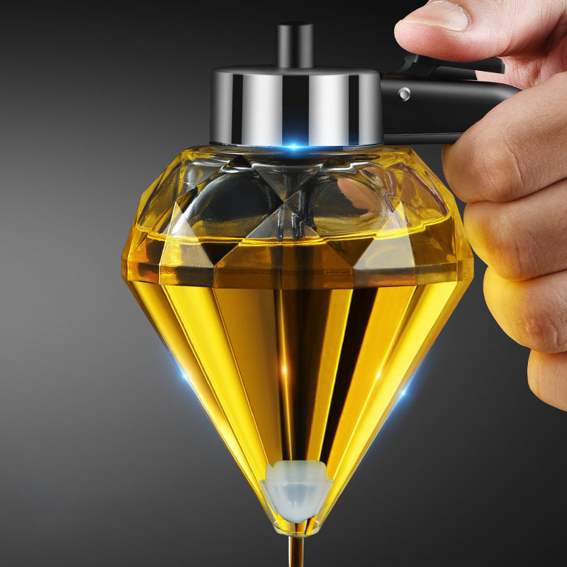 Glass Oil Dispenser Bottle Leakproof Press-Controlled Precision Pouring Prep Cooking