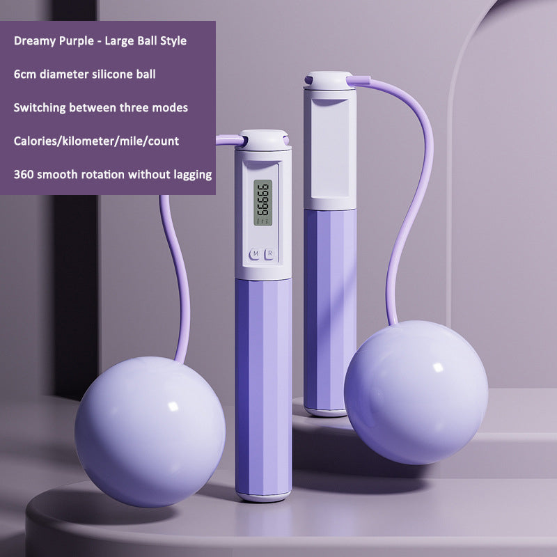 Adjustable Sports Skipping Rope Silicone Ball Speed Fitness Training Equipment