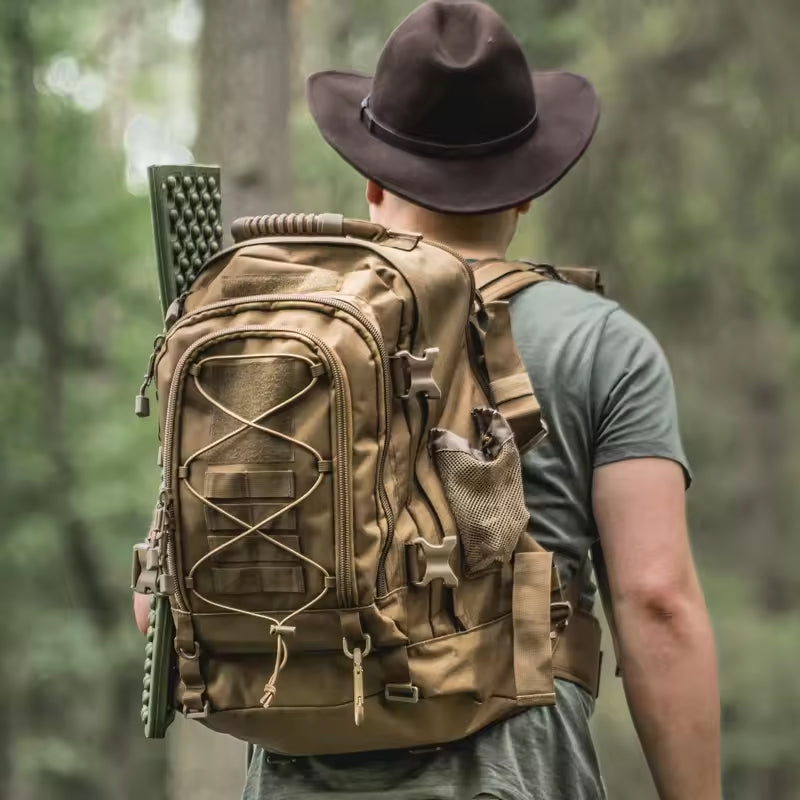 65L Tactical Military Backpack Expandable MOLLE Hiking Camping Travel Bag