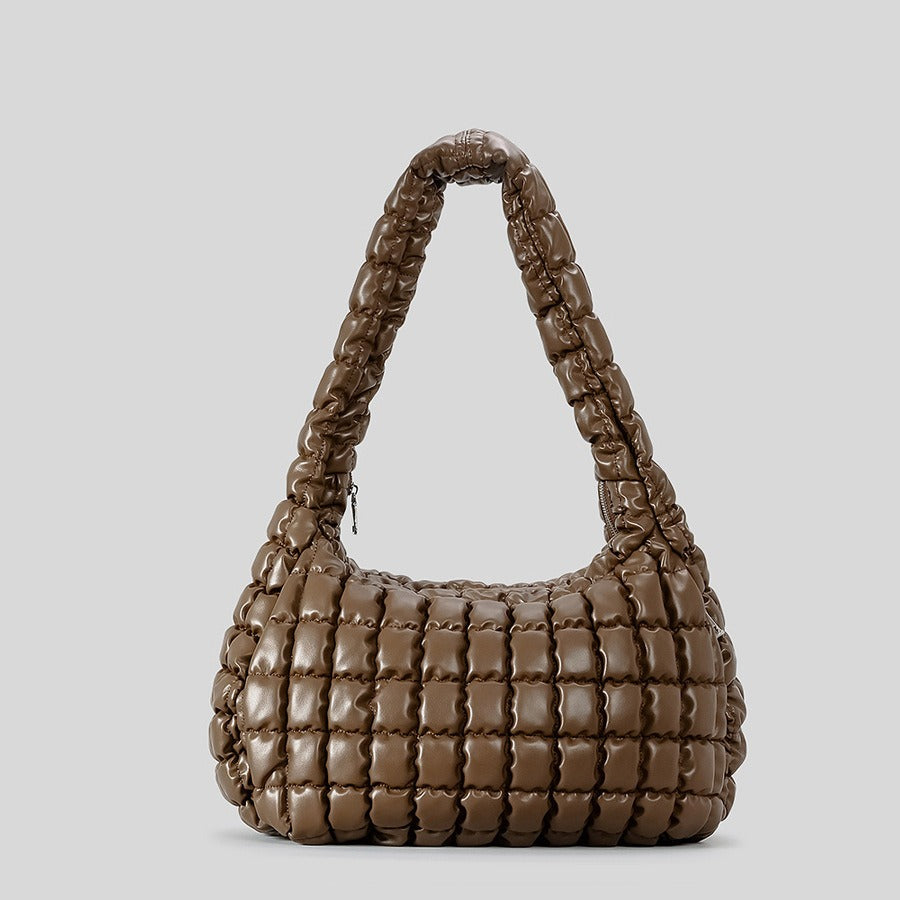 Trendy Women's Quilted PU Leather Shoulder Bag Handbag for Women Fashion