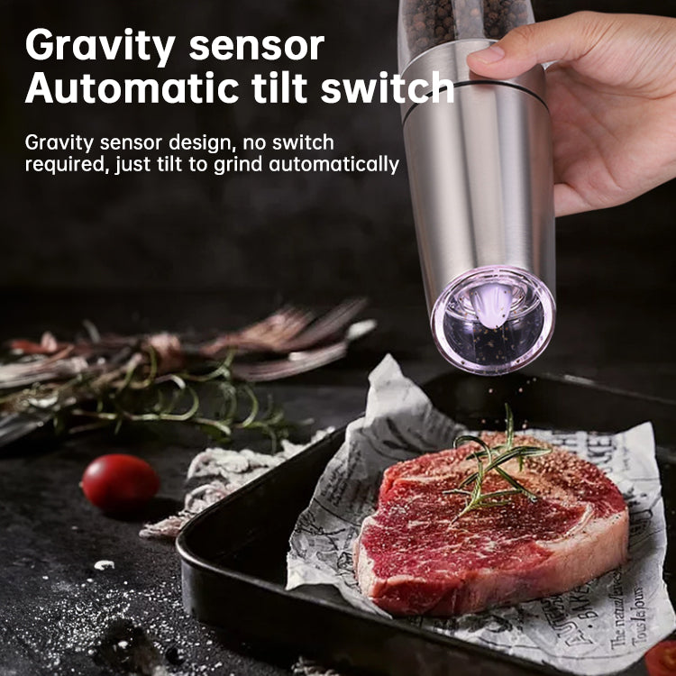 Electric Spice Grinder Automatic Gravity-Operated LED Light Adjustable Coarseness