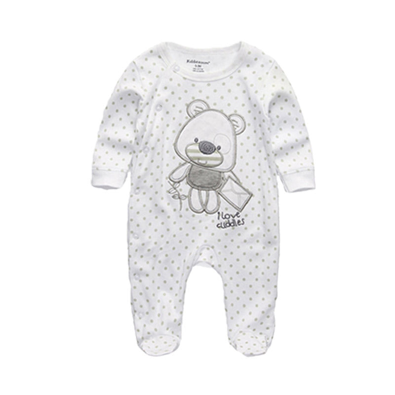 Newborn 100% Cotton Baby Jumpsuit | Neutral Infant Sleepwear | Ages 0-12 Months