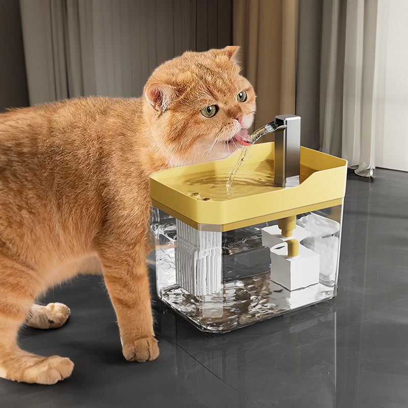 USB-Powered Pet Water Fountain with Anti-Dry Protection, 1.5L Capacity Cat Cats