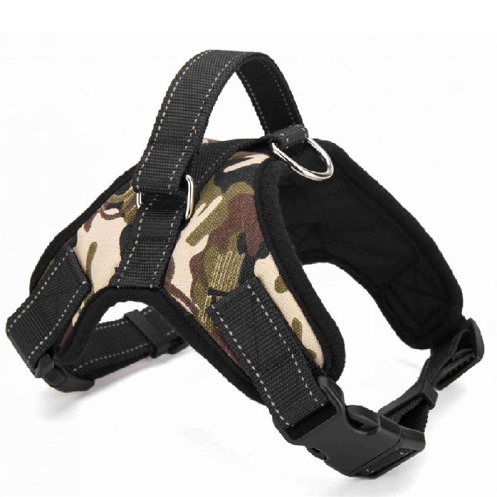 Adjustable Dog Harness Handle Large & Small Pet Supplies No-Pull Red Black Camo