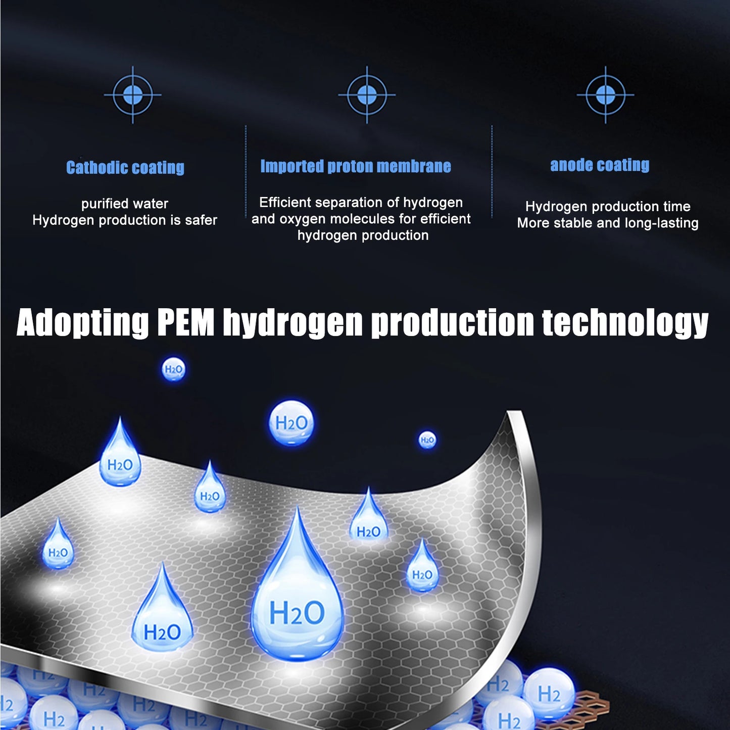 Smart Hydrogen Rich Portable Water Bottle Electrolysis Mug Healthy Drinking Cup