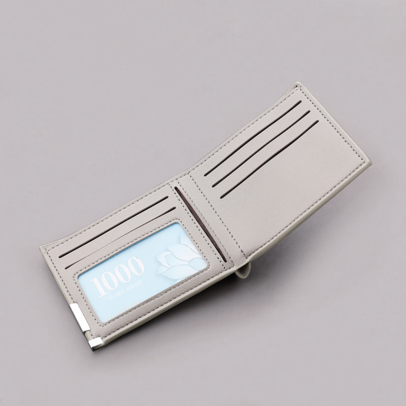Men's Slim Wallet Multi Card Holder Driver License Slot RFID Blocking Leather