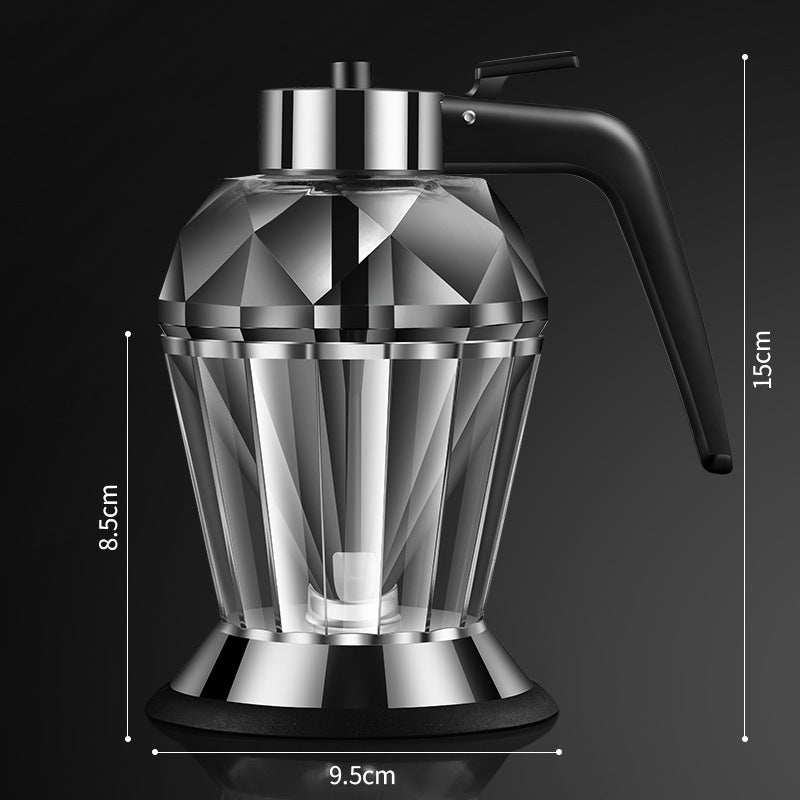 Glass Oil Dispenser Bottle Leakproof Press-Controlled Precision Pouring Prep Cooking