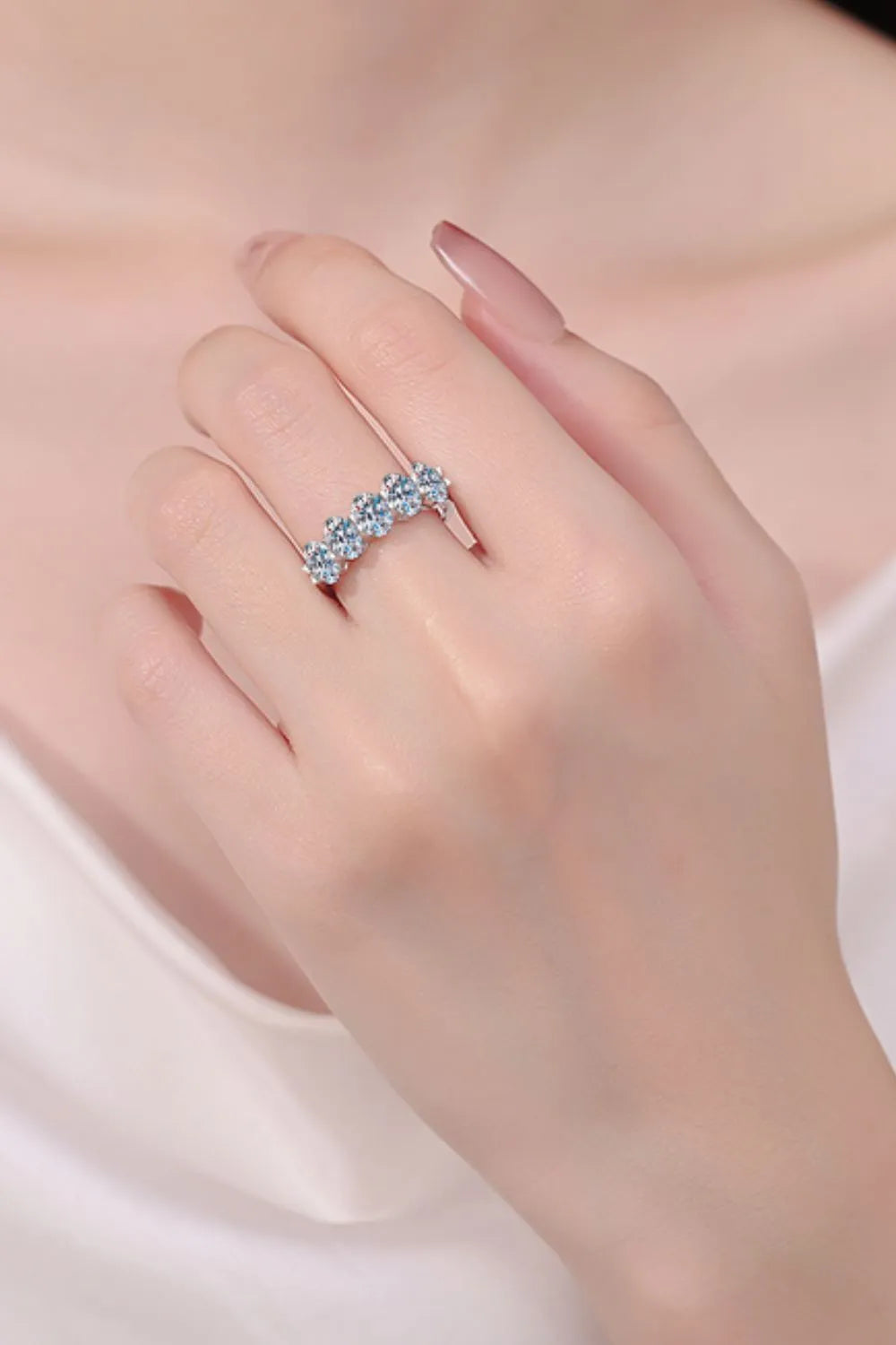 Moissanite Solitaire Ring 925 Sterling Silver 2.5 Carat Engagement Jewellery