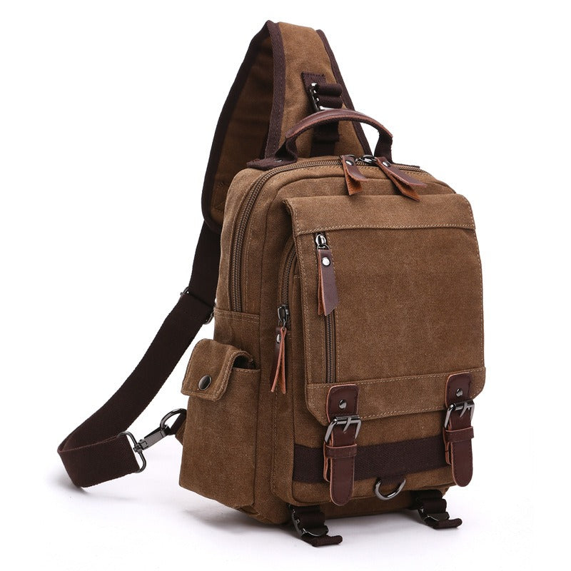 Men's Women's Canvas Backpack Travel Shoulder Bag Laptop Rucksack School Bags