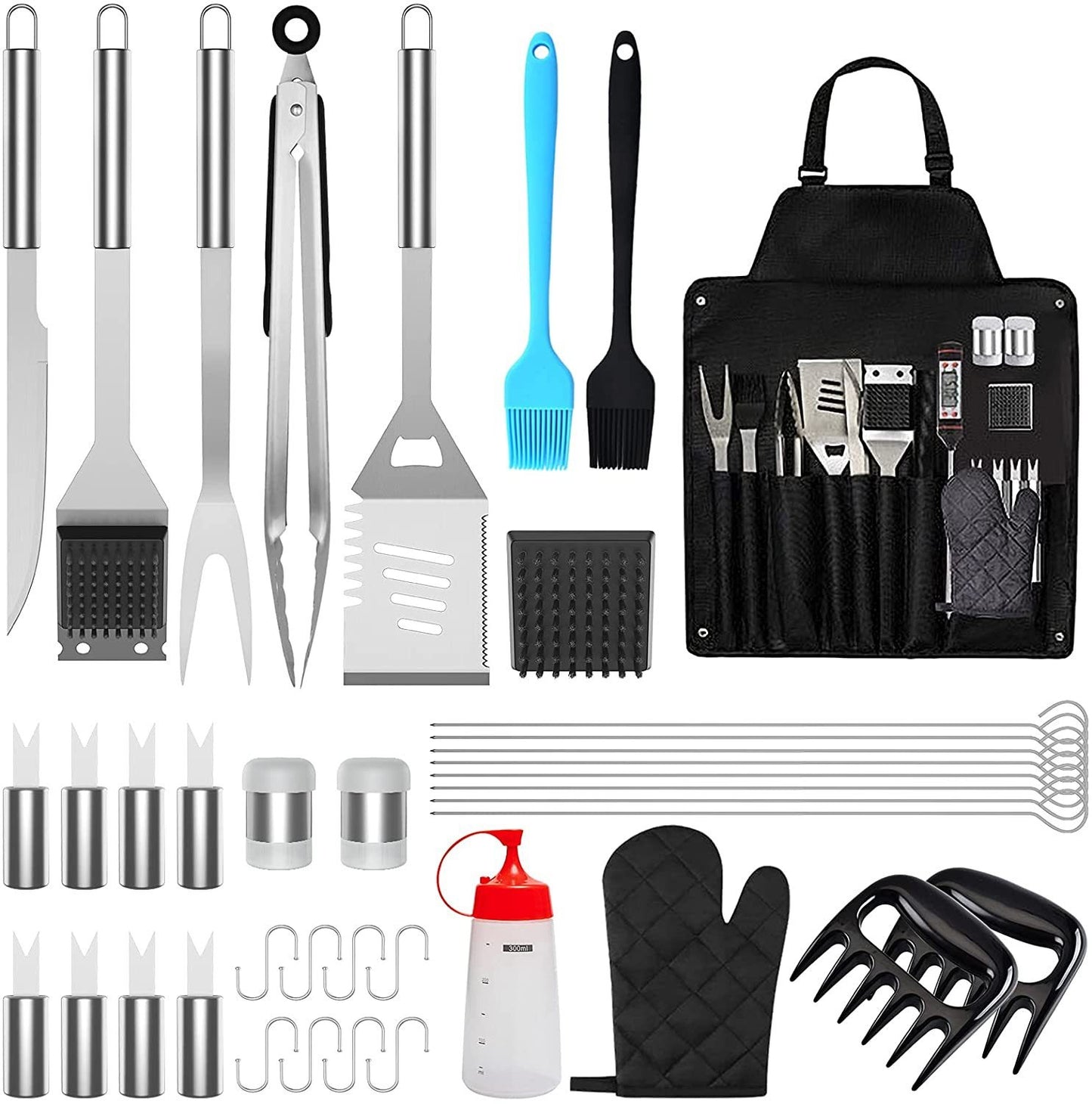Stainless Steel 39-Piece BBQ Grilling Baking Utensil Kit Outdoor Cooking Tools
