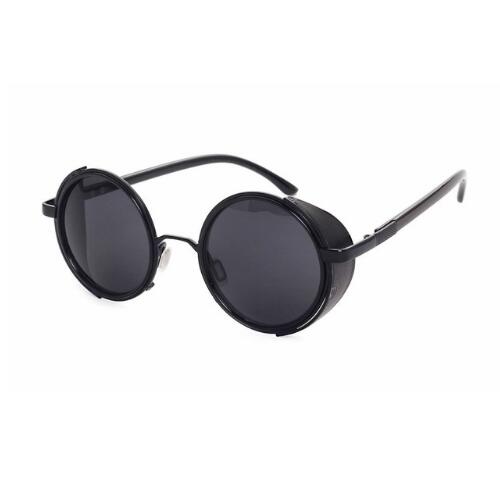 Retro Steampunk Round Sunglasses UV Unisex Alloy Frame Vintage Premium Glasses